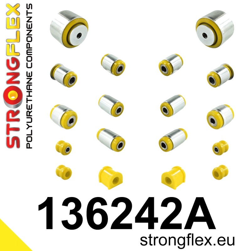 STRONGFLEX|136242A: Rear suspension bush kit SPORT Fiat Croma II 05-10 Opel/Vauxhall Vectra Cavalier C 02-08 Signum 03-08