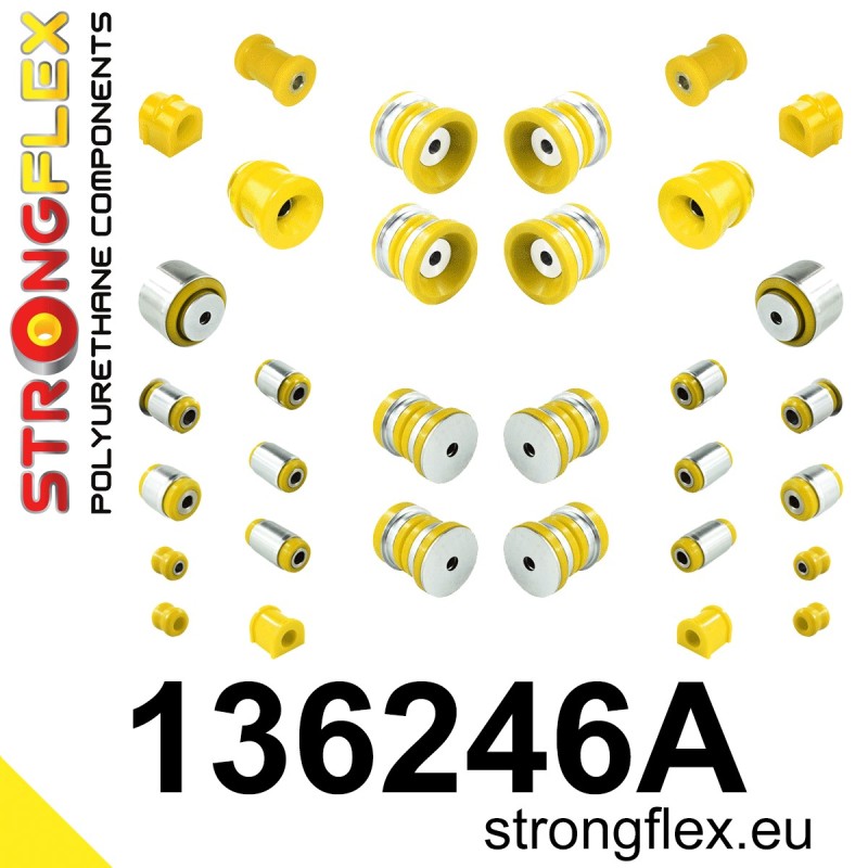 STRONGFLEX|136246A: Full suspension polyurethane bush kit SPORT Fiat Croma II 05-10 Opel/Vauxhall Vectra Cavalier C 02-08