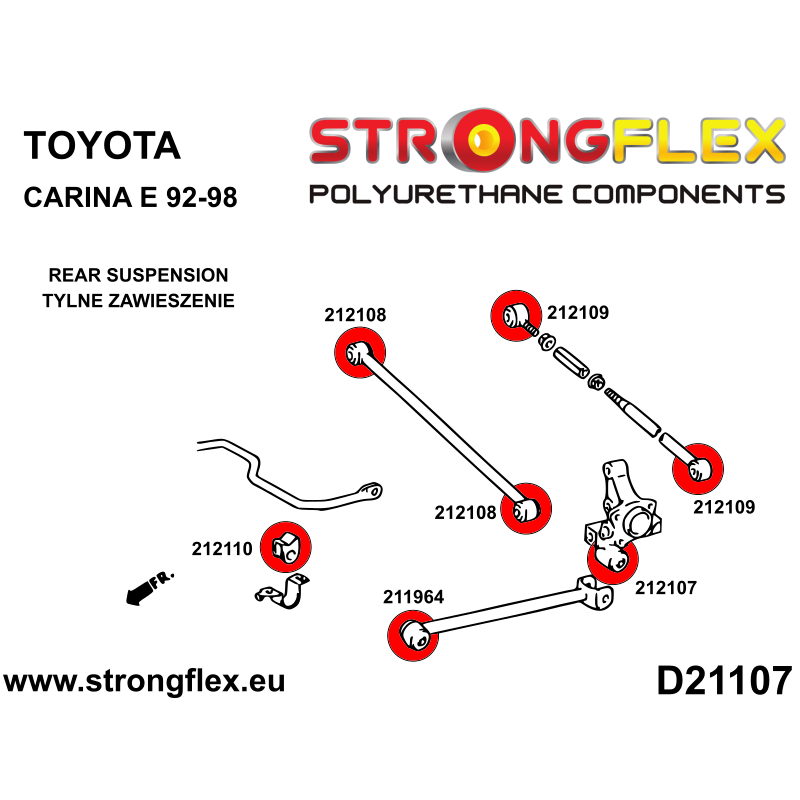 STRONGFLEX|216303B: Kompletny zestaw zawieszenia Toyota Carina V 92-98 E