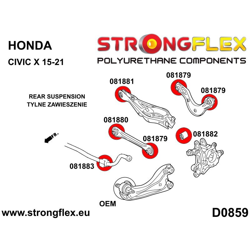 STRONGFLEX|081882A: Tuleja wahacza tylnego dolnego – zewnętrzna SPORT Katalog
