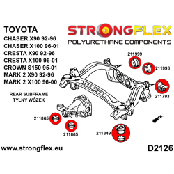 STRONGFLEX|211849B: Rear subframe - front bush Toyota Chaser V 92-96 X90 VI 96-01 X100 Cresta IV Crown X 95-01 S150 2