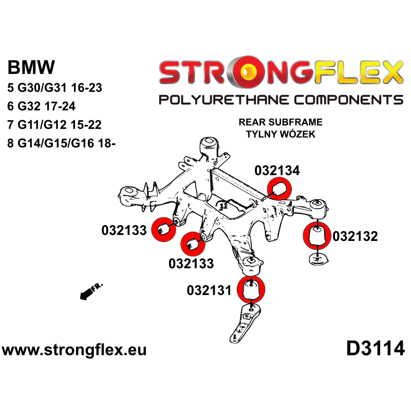 STRONGFLEX|036146A: Kompletny zestaw zawieszenia SPORT Katalog diagram schemat:D3114