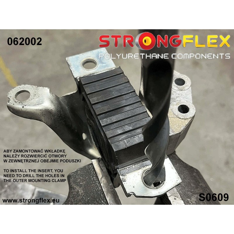 STRONGFLEX|062002A: Engine mount insert – upper SPORT Fiat Panda II 03-12 500 07-20 Ford KA 08-16 Abarth I 08-23