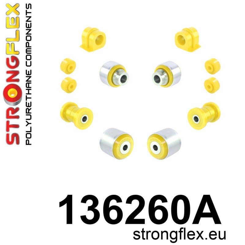 STRONGFLEX|136260A: Front suspension bush kit SPORT Saab 9-3 I 98-03 YS3D 900 II 94-98 NG