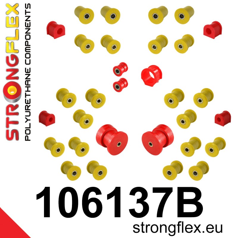 STRONGFLEX|106137B: Kit completo de casquillos de suspensión de poliuretano Mazda MX-5/Miata Roadster II 99-05 NB