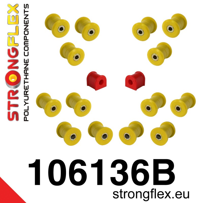 STRONGFLEX|106136B: Rear suspension polyurethane bush kit Mazda MX-5/Miata Roadster II 99-05 NB