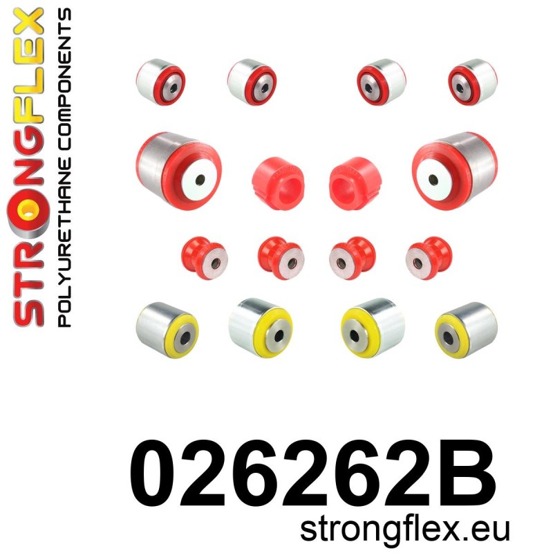 STRONGFLEX|026262B: Kit de casquillos de suspensión delantera Audi A8/S8 D4 09-17 Quattro FWD