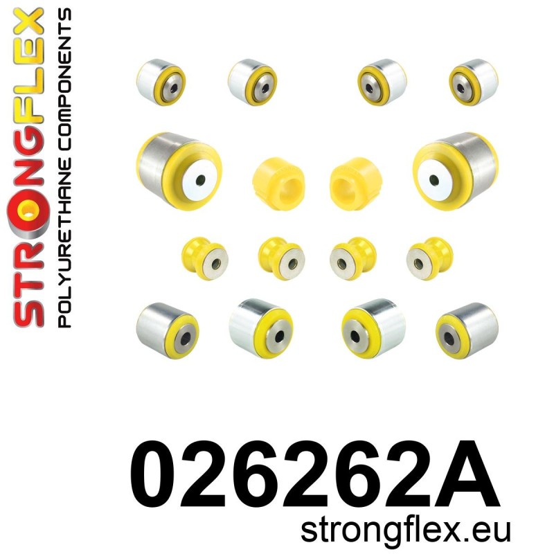 STRONGFLEX|026262A: Kit de casquillos de suspensión delantera SPORT Audi A8/S8 D4 09-17 Quattro FWD