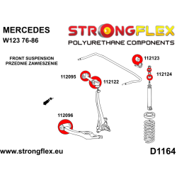 STRONGFLEX|112124A: Befestigungsbuchse für vorderen Stoßdämpfer SPORT Mercedes W123 76-86 2