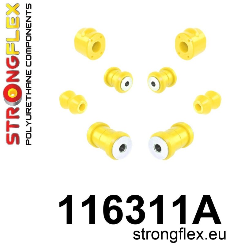STRONGFLEX|116311A: Kit de casquillos de suspensión delantera SPORT Mercedes W123 76-86