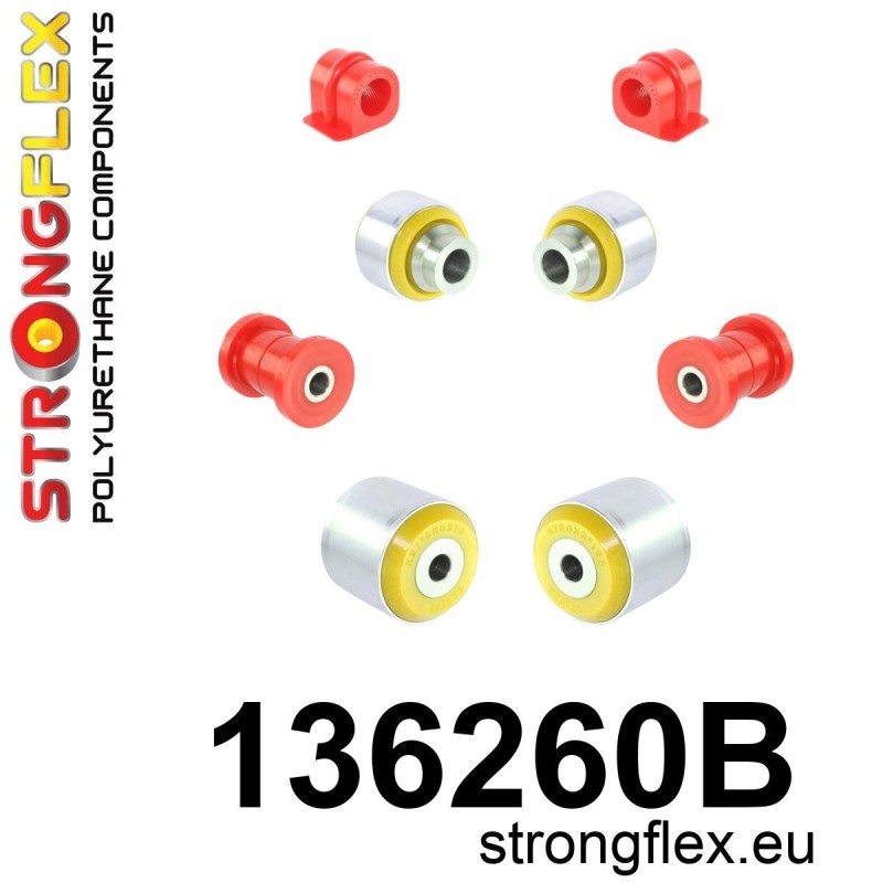 STRONGFLEX|136260B: Front suspension bush kit Saab 9-3 I 98-03 YS3D 900 II 94-98 NG