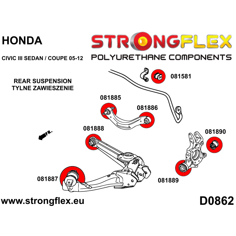 STRONGFLEX|081887B: Rear lower wishbone bush - front Katalog diagram scheme:D0862