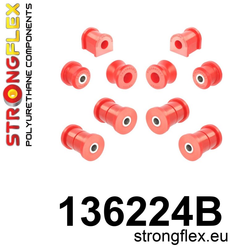 STRONGFLEX|136224B: Casquillo de suspensión trasera kit Opel/Vauxhall Calibra 89-97 FWD 4x4 Senator Kikinda Royale B 86-93