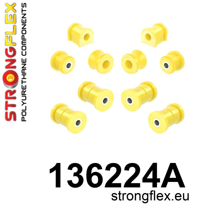 STRONGFLEX|136224A: Rear suspension bush kit SPORT Opel/Vauxhall Calibra 89-97 FWD 4x4 Senator Kikinda Royale B 86-93 Vectra