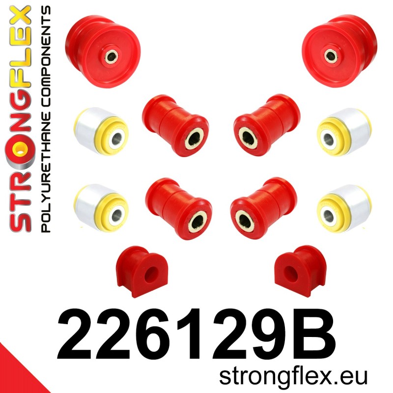 STRONGFLEX|226129B: Casquillo de suspensión trasera kit Audi A3/S3 RS3 I 96-03 8L Quattro TT TTS TTRS 8N 99-06 Seat Leon 1M