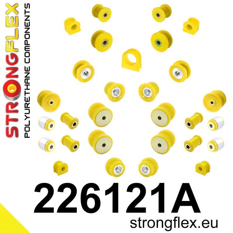 STRONGFLEX|226121A: Full suspension bush kit SPORT Audi A3/S3 RS3 I 96-03 8L Quattro TT TTS TTRS 8N 99-06 Seat Leon 1M 4x4