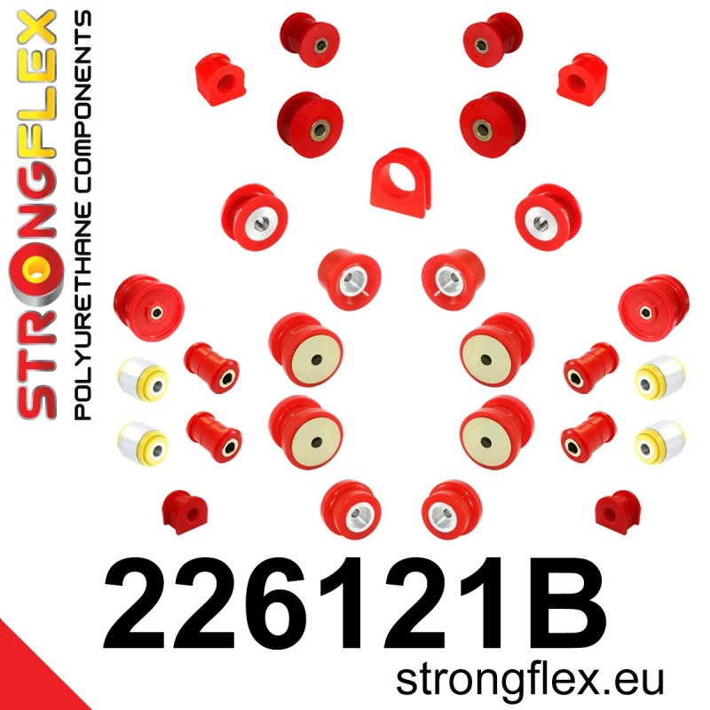 STRONGFLEX|226121B:  Komplette Fahrwerksbuchsen Audi A3/S3 RS3 I 96-03 8L Quattro TT TTS TTRS 8N 99-06 Seat Leon 1M 4x4 Cupra R