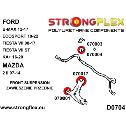 STRONGFLEX|076166A: Komplettes Fahrwerk Buchsen-Kit SPORT Ford Fiesta MK7/ST 08-17 Mazda 2 Demio II 07-14 B-Max 12-17 EcoSport 2