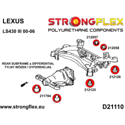 STRONGFLEX|212058B: Hinteres Differential - hintere Buchse Lexus GS/F III 05-11 S190 LS 00-06 XF30 IS II 05-13 XE20 IS-F IV 2