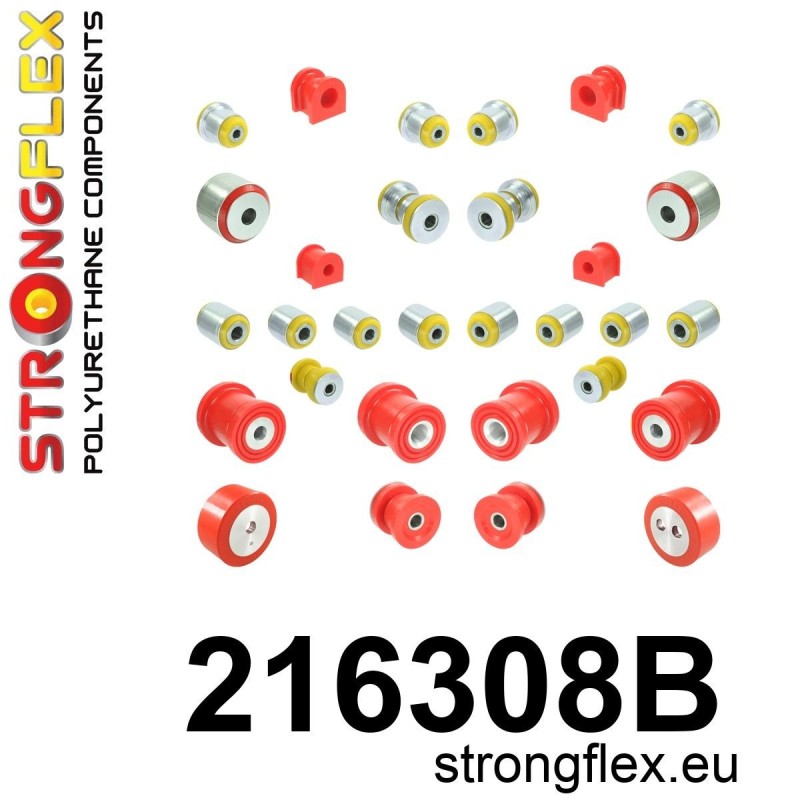 STRONGFLEX|216308B: Polyurethan Buchsensatz fur Vorder und Hinterachse Lexus LS III 00-06 XF30