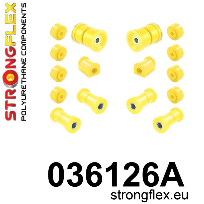 STRONGFLEX|036126A: Hinterachsbuchsen Satz SPORT BMW Seria 6 I 76-89 E24 75-82 E3/E9 68-77 Serie 5 72-81 E12
