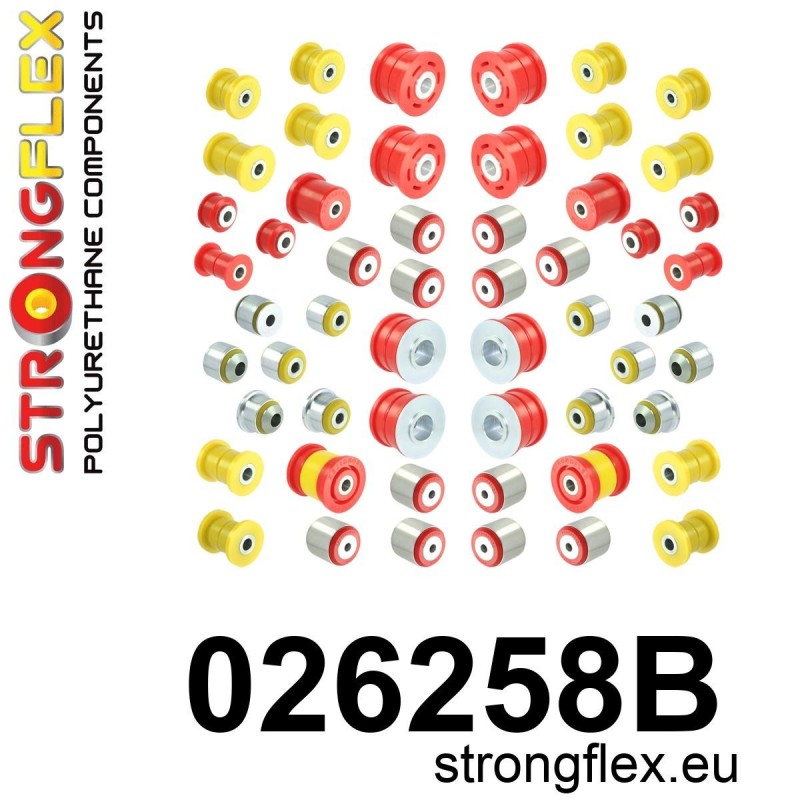STRONGFLEX|026258B: Komplettes Fahrwerk Buchsen-Kit Audi Q7/SQ7 4L 05-15 Volkswagen Touareg I 02-10 Porsche Cayenne
