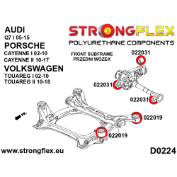 STRONGFLEX|026268A: Komplettes Fahrwerk Buchsen-Kit SPORT Porsche Cayenne II 10-17 Volkswagen Touareg 10-18 2