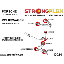 STRONGFLEX|026267A: Front suspension bush kit SPORT Porsche Cayenne II 10-17 Volkswagen Touareg 10-18 2
