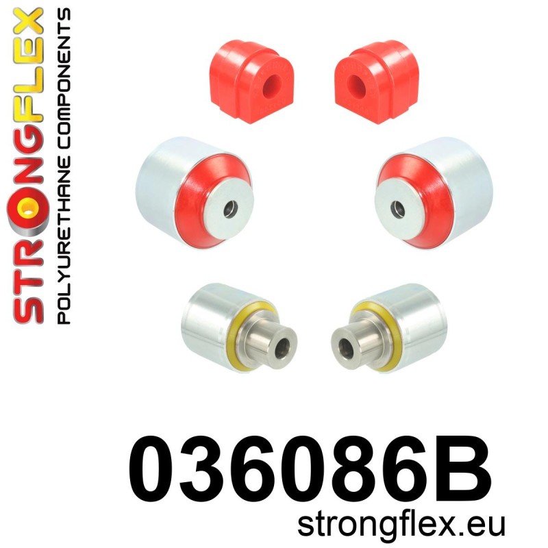 STRONGFLEX|036086B: Kit de casquillos de suspensión delantera BMW Seria 1 I 04-13 E81/E82 E87 E88 3 V E90 E91 E92 E93 RWD Z4