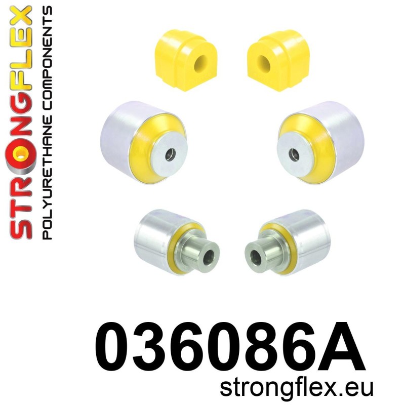 STRONGFLEX|036086A: Front suspension bush kit SPORT BMW Series 1 I 04-13 E81/E82 E87 E88 3 V E90 E91 E92 E93 RWD Z4 II 09-16