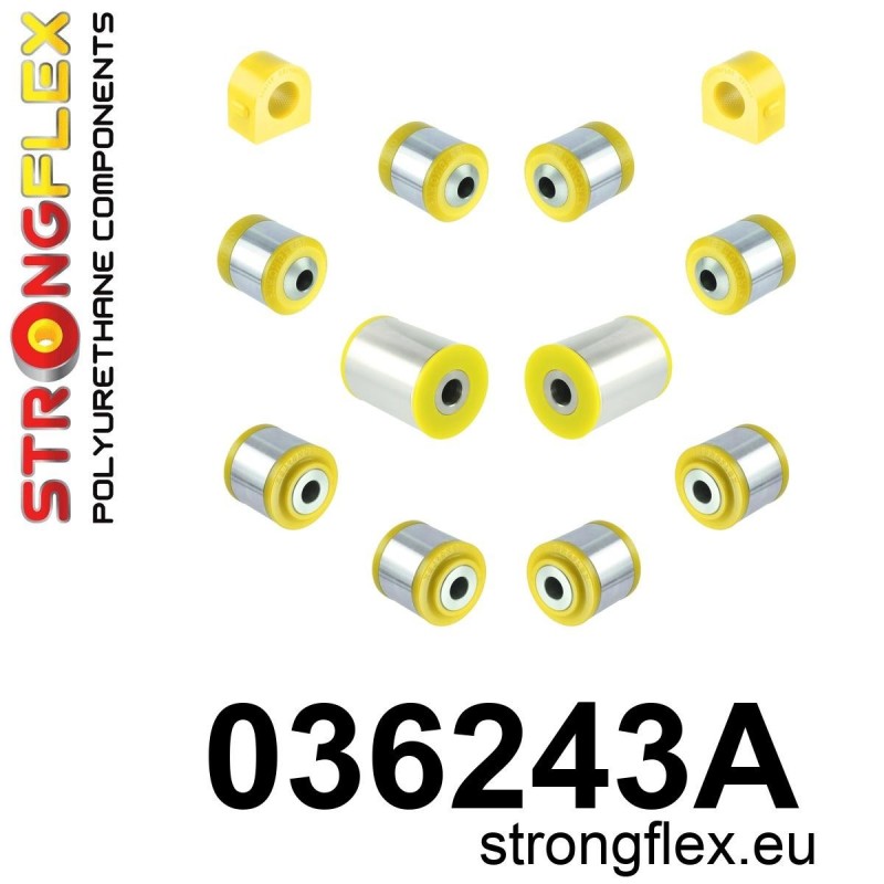 STRONGFLEX|036243A: Casquillo de suspensión trasera kit SPORT BMW Seria 1 I 04-13 E81/E82 E87 E88 M1 Coupe 3 V E90 E91 E92 E93