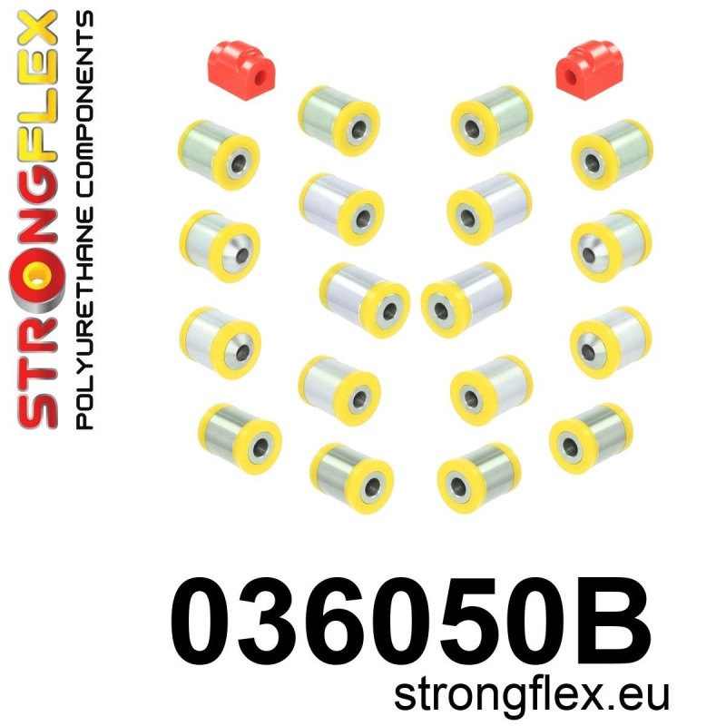STRONGFLEX|036050B: Casquillo de suspensión trasera kit BMW Seria 1 II 11-19 F20/F21 RWD 3 VI 13-20 F30 F31 F34 F80 2 I 13-21