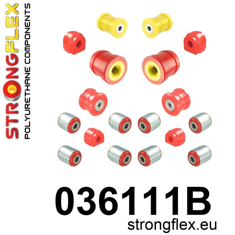 STRONGFLEX|036111B: Kompletny zestaw zawieszenia Mini F55/F56/F57 13- F54 Clubman/F60 Countryman 15- FWD BMW Seria 1 III 19-