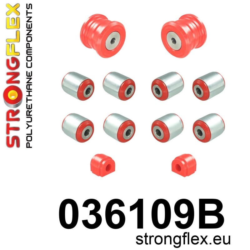 STRONGFLEX|036109B: Casquillo de suspensión trasera kit Mini F55/F56/F57 13- F54 Clubman/F60 Countryman 15- FWD ALL4 BMW Seria