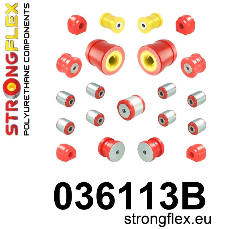 STRONGFLEX|036113B: Full suspension polyurethane bush kit Mini F54 Clubman/F60 Countryman 15- ALL4 BMW Series 1 III 19- F40