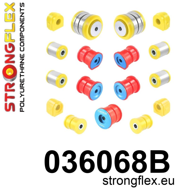 STRONGFLEX|036068B: Komplettes Fahrwerk Buchsen-Kit BMW Serie 3 VI 13-20 F30/F31 F34 F80 M3 2 I 13-21 F22 F23 F87 M2 4 F32 F33