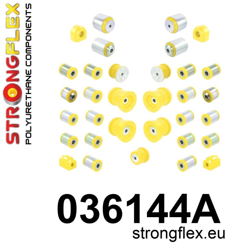 STRONGFLEX|036144A: Full suspension polyurethane bush kit SPORT BMW Series 3 VII 18- G20/G21 G80 RWD XDRIVE 4 II 20- G22 G23
