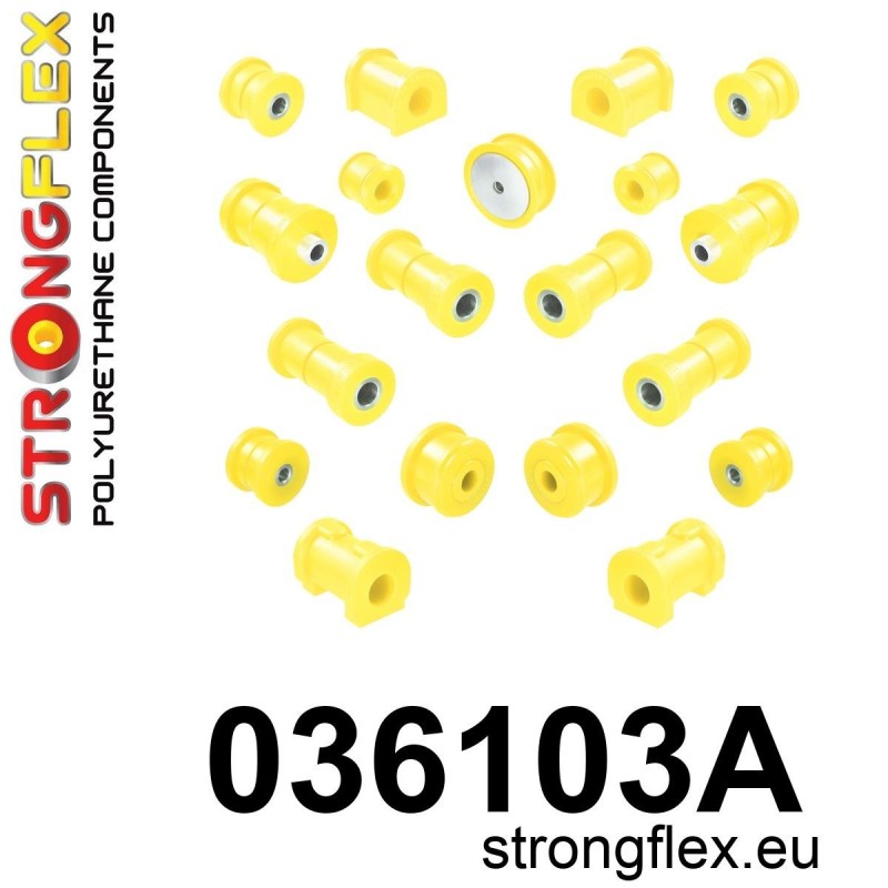 STRONGFLEX|036103A: Kit completo de casquillos de suspensión SPORT BMW Seria 3 II 82-91 E30