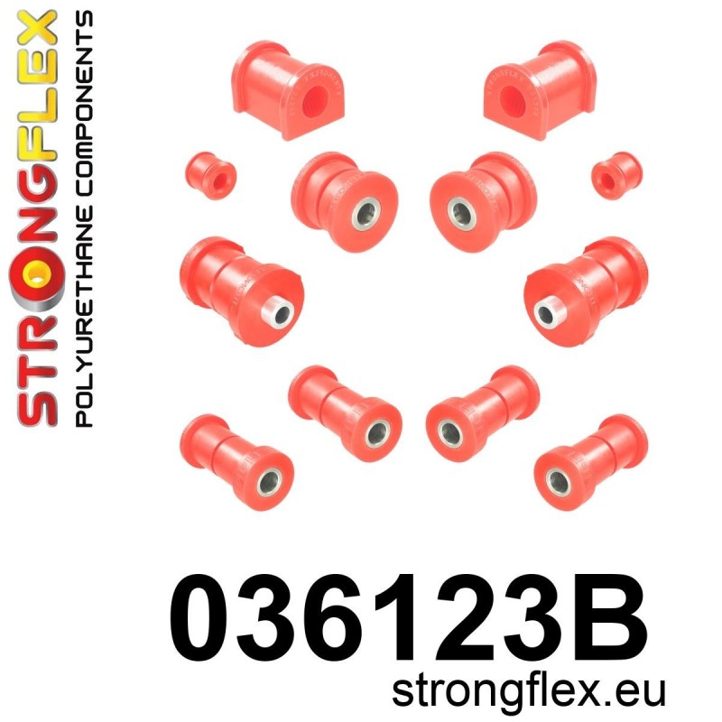 STRONGFLEX|036123B: Casquillo de suspensión trasera kit BMW Seria 3 II 82-91 E30
