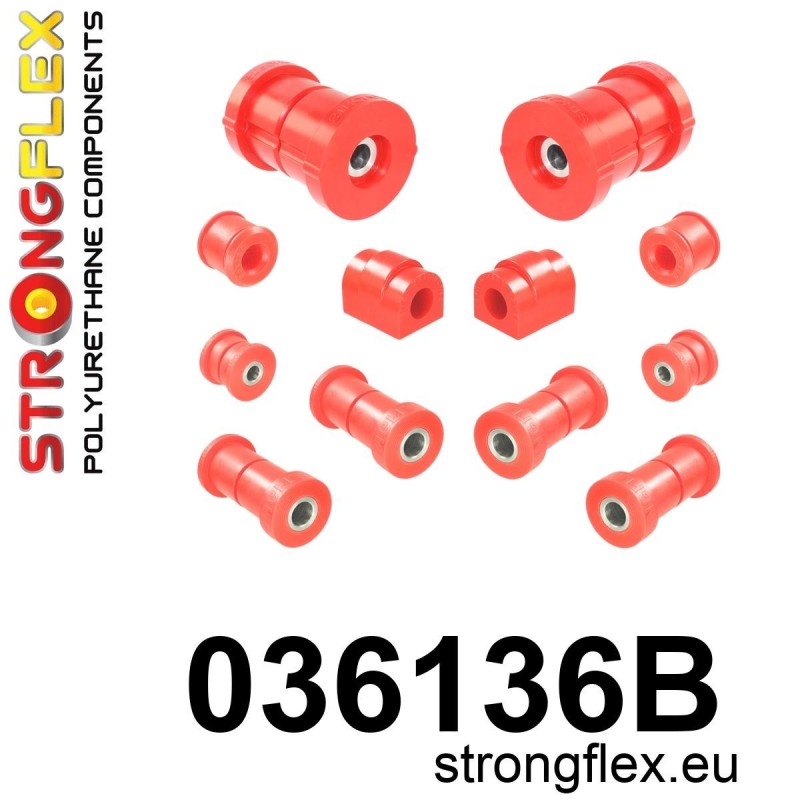 STRONGFLEX|036136B: Casquillo de suspensión trasera kit BMW Seria 3 III 90-99 E36 93-00 Compact Z3 95-02 E36/7