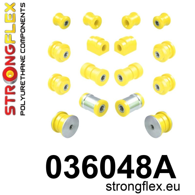 STRONGFLEX|036048A: Casquillo de suspensión trasera kit SPORT BMW Seria 3 IV 98-07 E46 RWD XI/XD Compact Z4 I 02-08 E85 E86 II