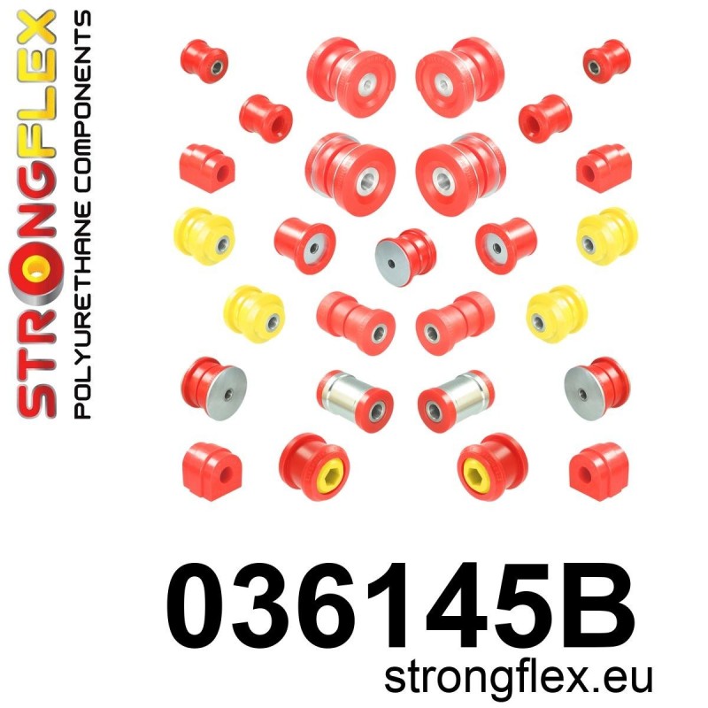 STRONGFLEX|036145B: Kit completo de casquillos de suspensión BMW Seria 3 IV 98-07 E46 RWD XI/XD Compact Z4 I 02-08 E85 E86