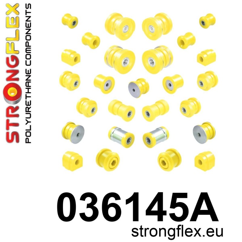 STRONGFLEX|036145A: Kit completo de casquillos de suspensión SPORT BMW Seria 3 IV 98-07 E46 RWD XI/XD Compact Z4 I 02-08 E85