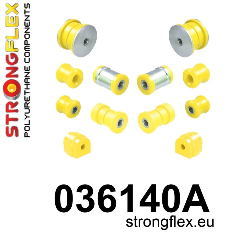 STRONGFLEX|036140A: Rear suspension bush kit SPORT BMW Series 3 IV 98-07 E46 M3 Z4 I 02-08 E85/E86 M32