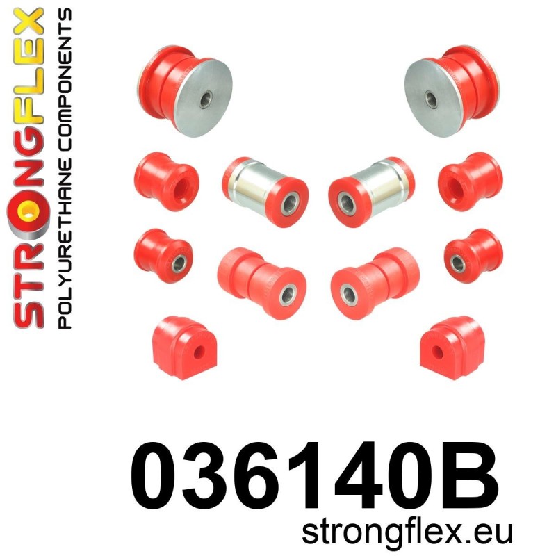 STRONGFLEX|036140B: Rear suspension bush kit BMW Series 3 IV 98-07 E46 M3 Z4 I 02-08 E85/E86 M32
