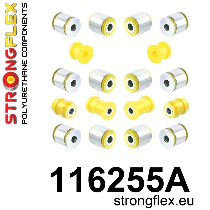 STRONGFLEX|116255A: Rear suspension bush kit SPORT Mercedes CLK-Class W209 02-10 SLK R171 04-11 Class C W203 00-11 00-07 RWD