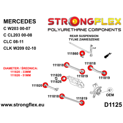 STRONGFLEX|111860A: Rear anti roll bar bush SPORT Mercedes CLK-Class W209 02-10 Class C W203 00-11 00-07 RWD CL203 2