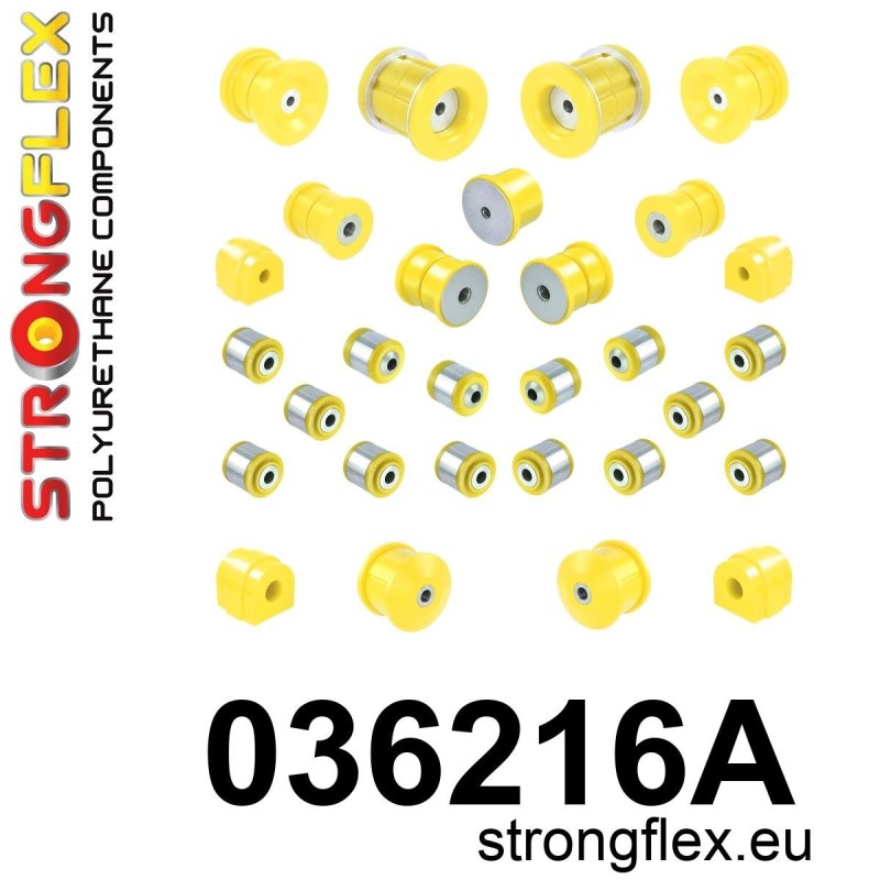 STRONGFLEX|036216A: Full suspension polyurethane bush kit SPORT BMW Series 3 V 04-13 E90/E91 E92 E93 XI XD