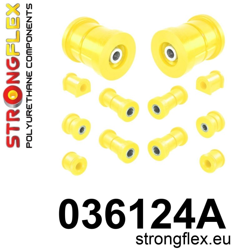 STRONGFLEX|036124A: Rear suspension bush kit SPORT BMW Series 5 II 81-88 E28 Seria 6 I 76-89 E24 82-89 7 77-86 E23 82-86