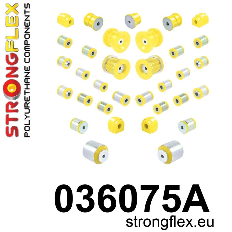 STRONGFLEX|036075A: Komplette Fahrwerkbuchsen SPORT BMW Serie 1 II 11-19 F20/F21 XDRIVE 2 I 13-21 F22 F23 F87 3 VI 13-20 F30